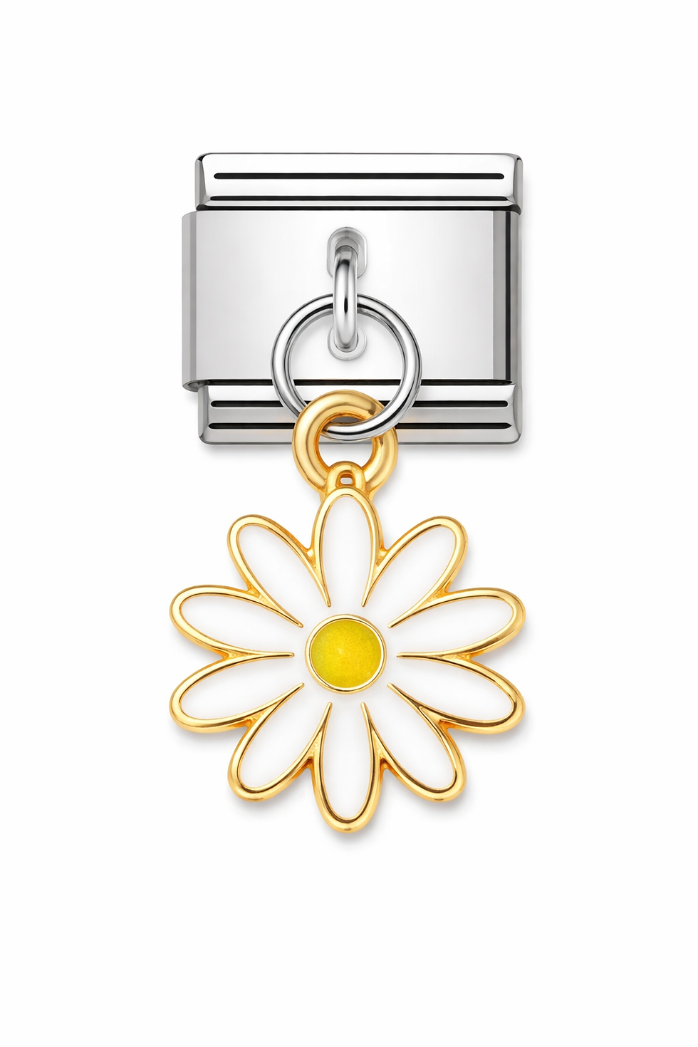 Thumbnail: Colourful flower Pendant on silver charm