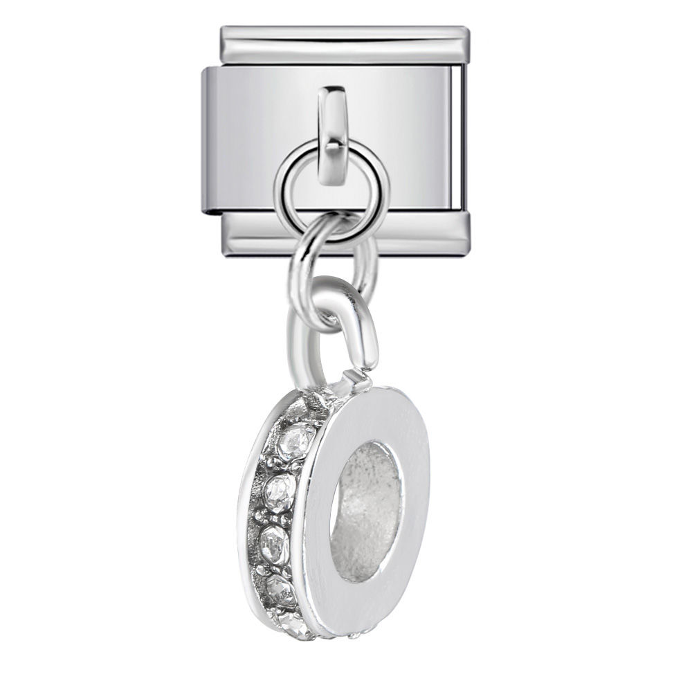Silver round diamond Pendant