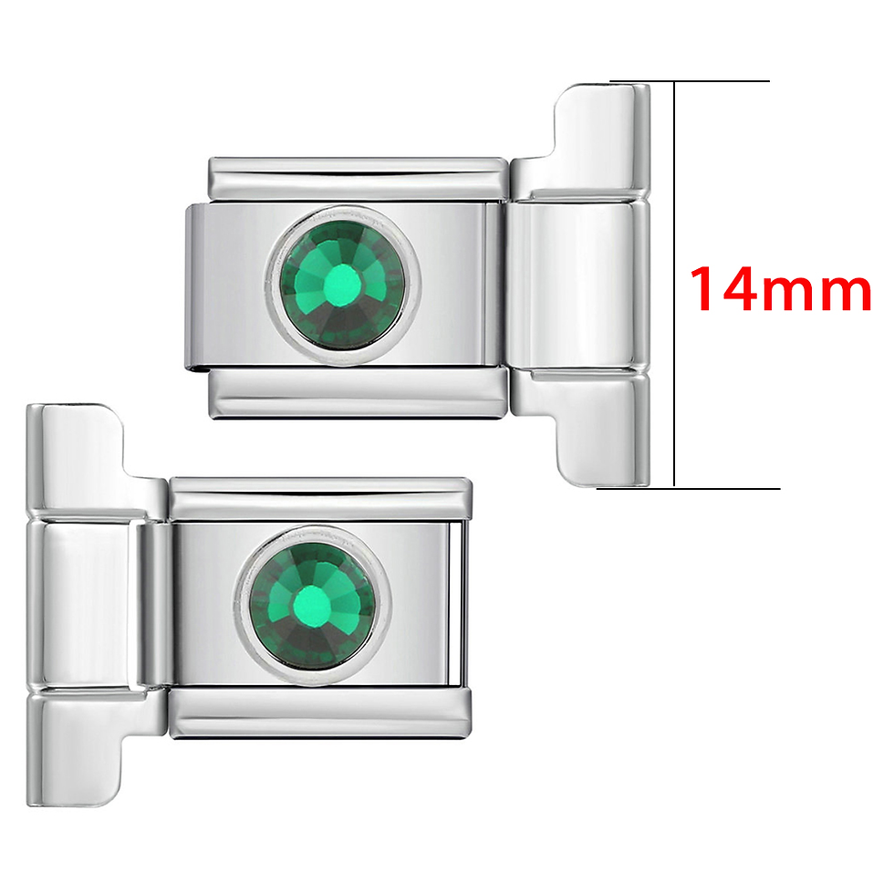 Thumbnail: Silver back -14mm watch strap connector