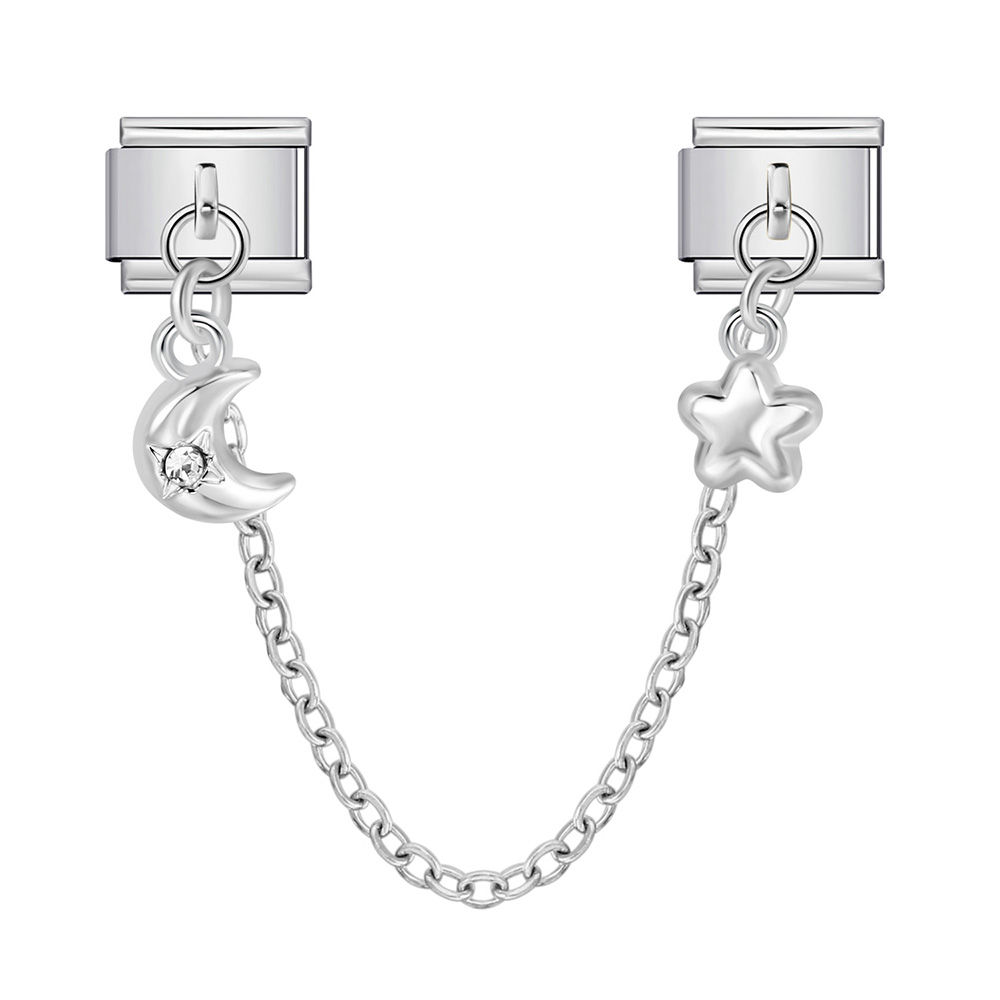 Moon and star chain Pendant