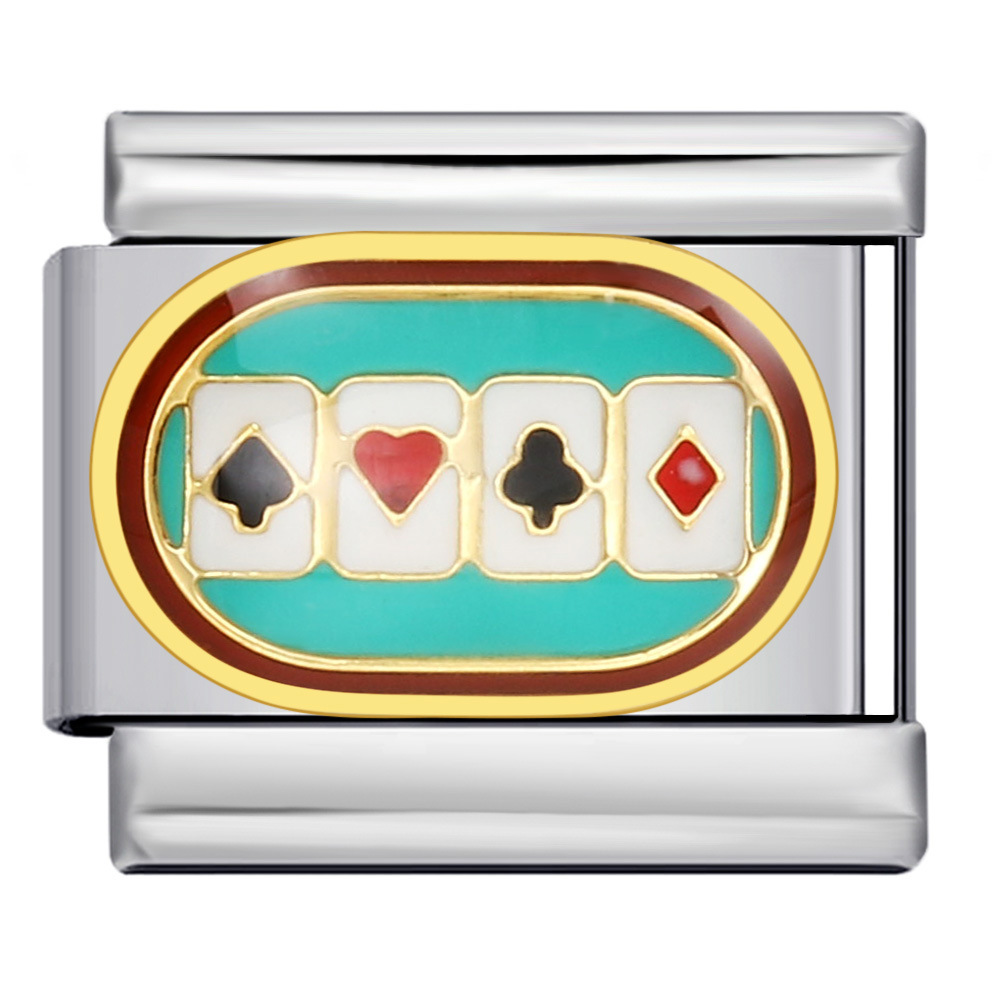 Playing card with blue background