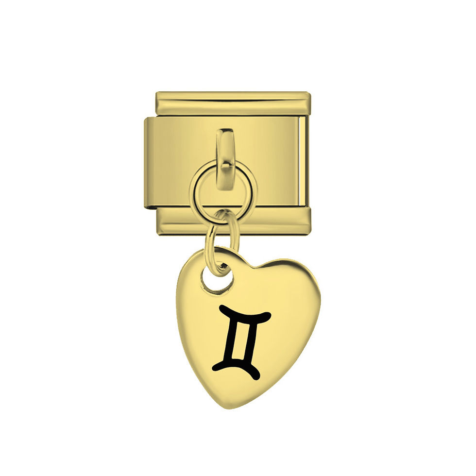 Thumbnail: Zodiac gold heart pendant