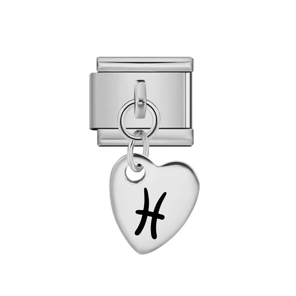Thumbnail: Zodiac heart silver pendant