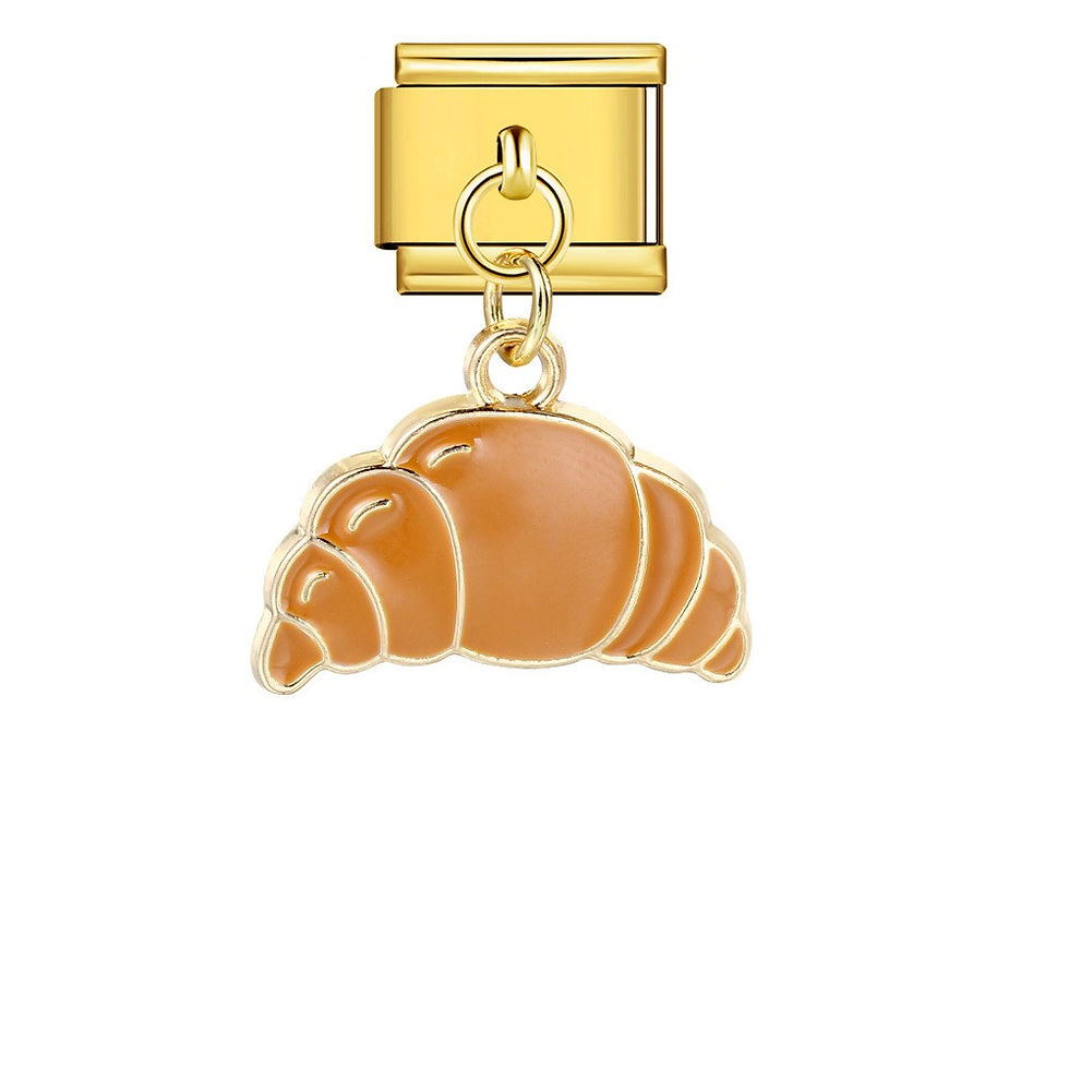 Thumbnail: Colourful French croissant pendant