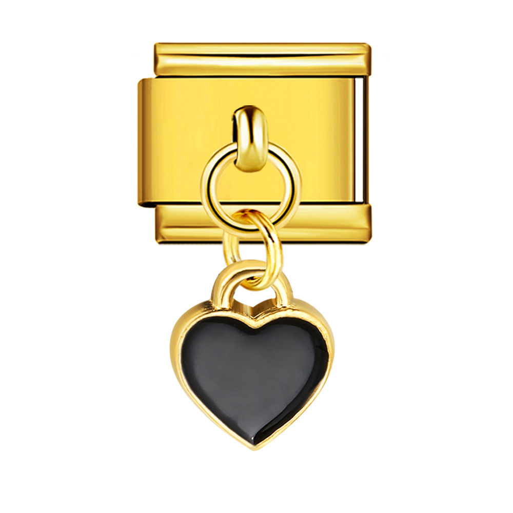 Black Heart gold Pendant