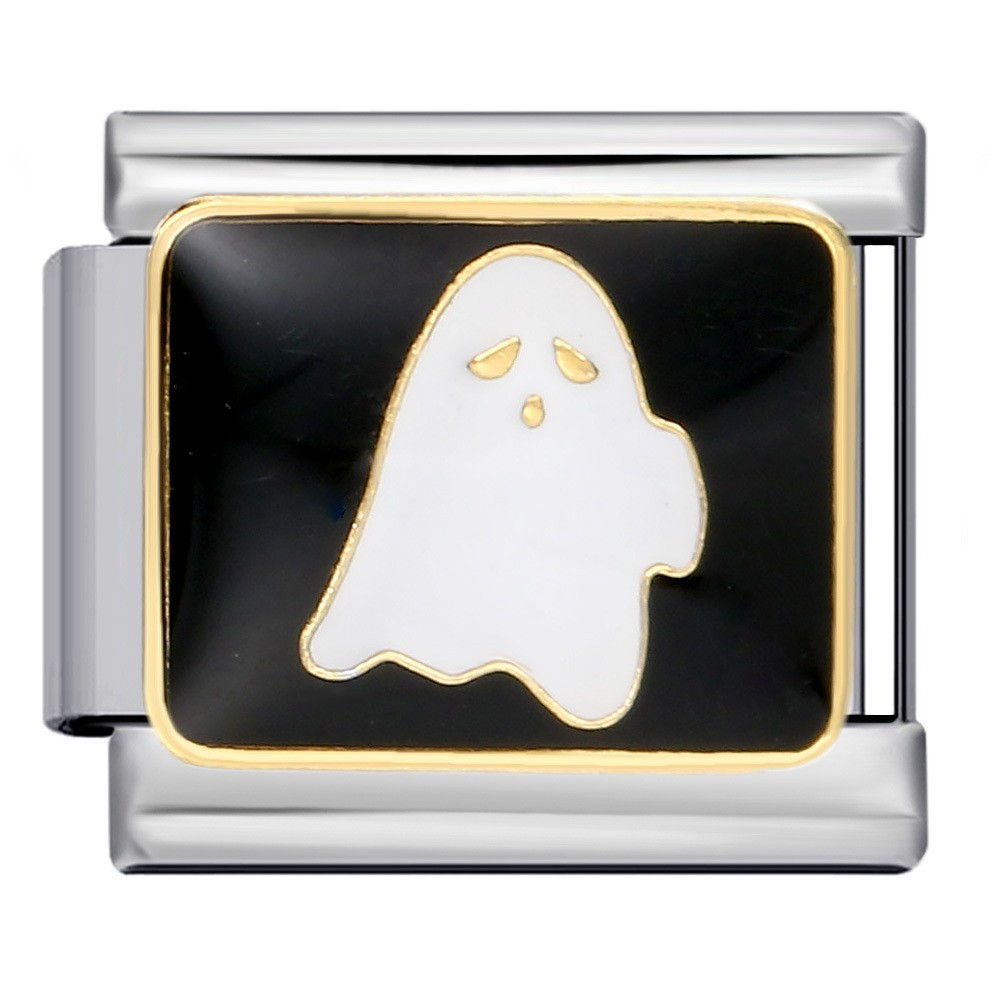White Ghost black background