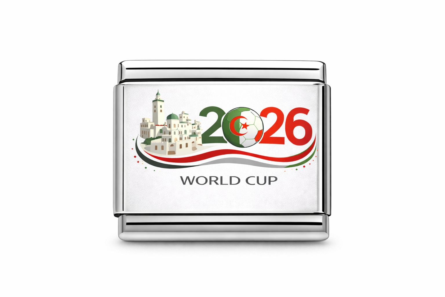 WC 2026 Algeria symbol- Silver & gold