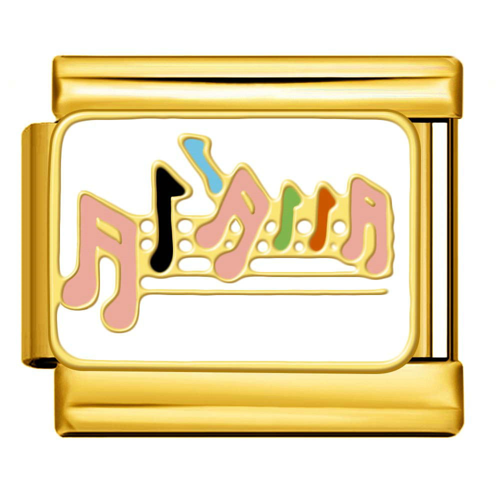 colorful note gold color