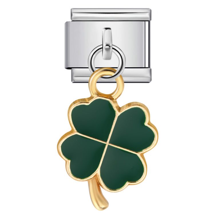 Thumbnail: Green 4-leaves lucky clover - ICG697