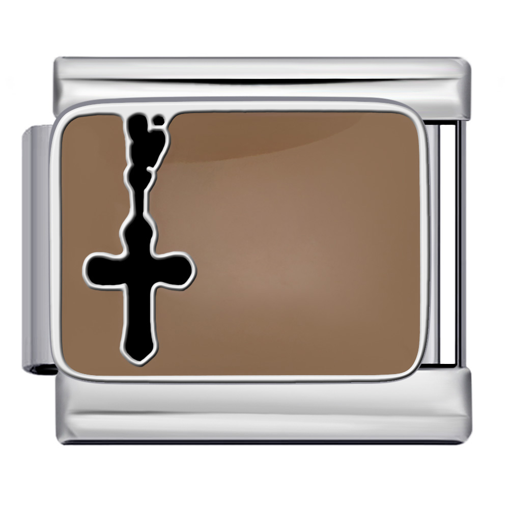 Cross with brown background