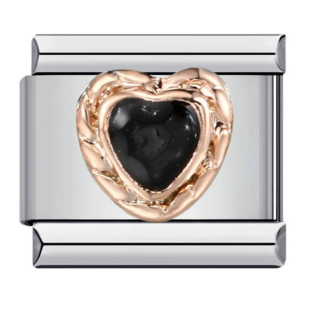 Black Heart Pink gold