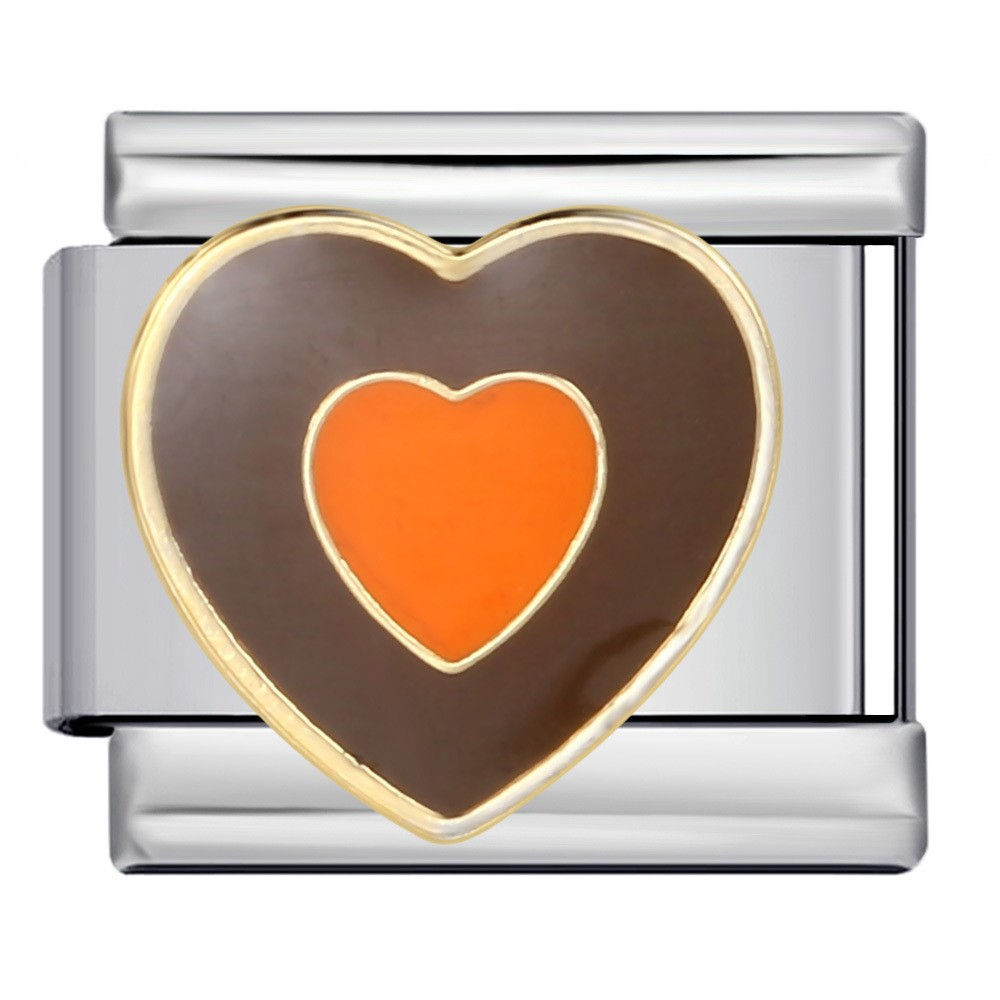 Brown & Orange Heart