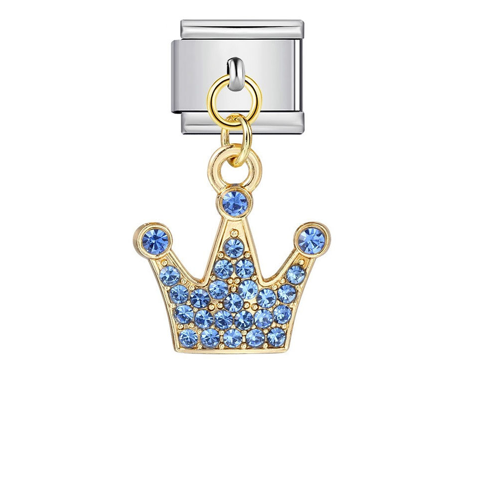 Thumbnail: Colourful crown diamond silver Pendant
