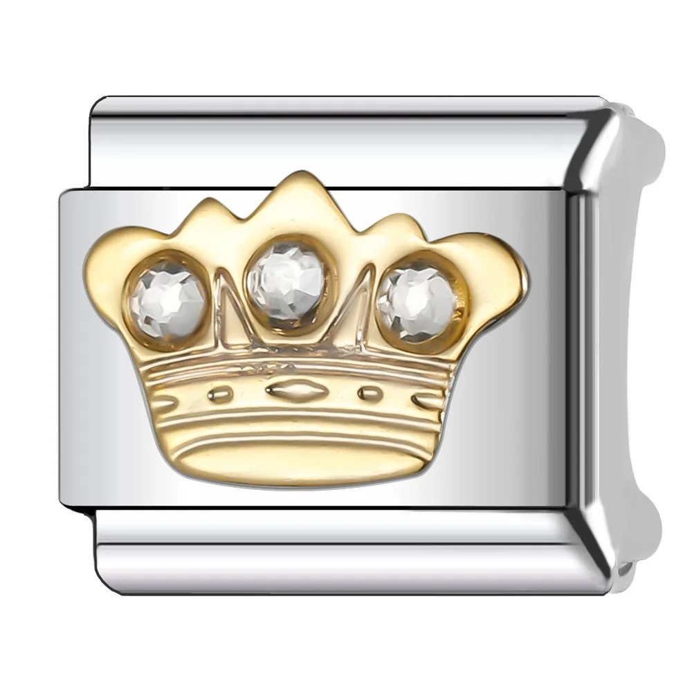 Crown picture silver charm
