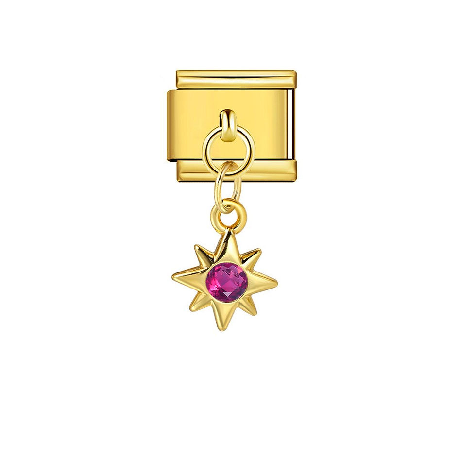Thumbnail: Colourful sun gold pendant