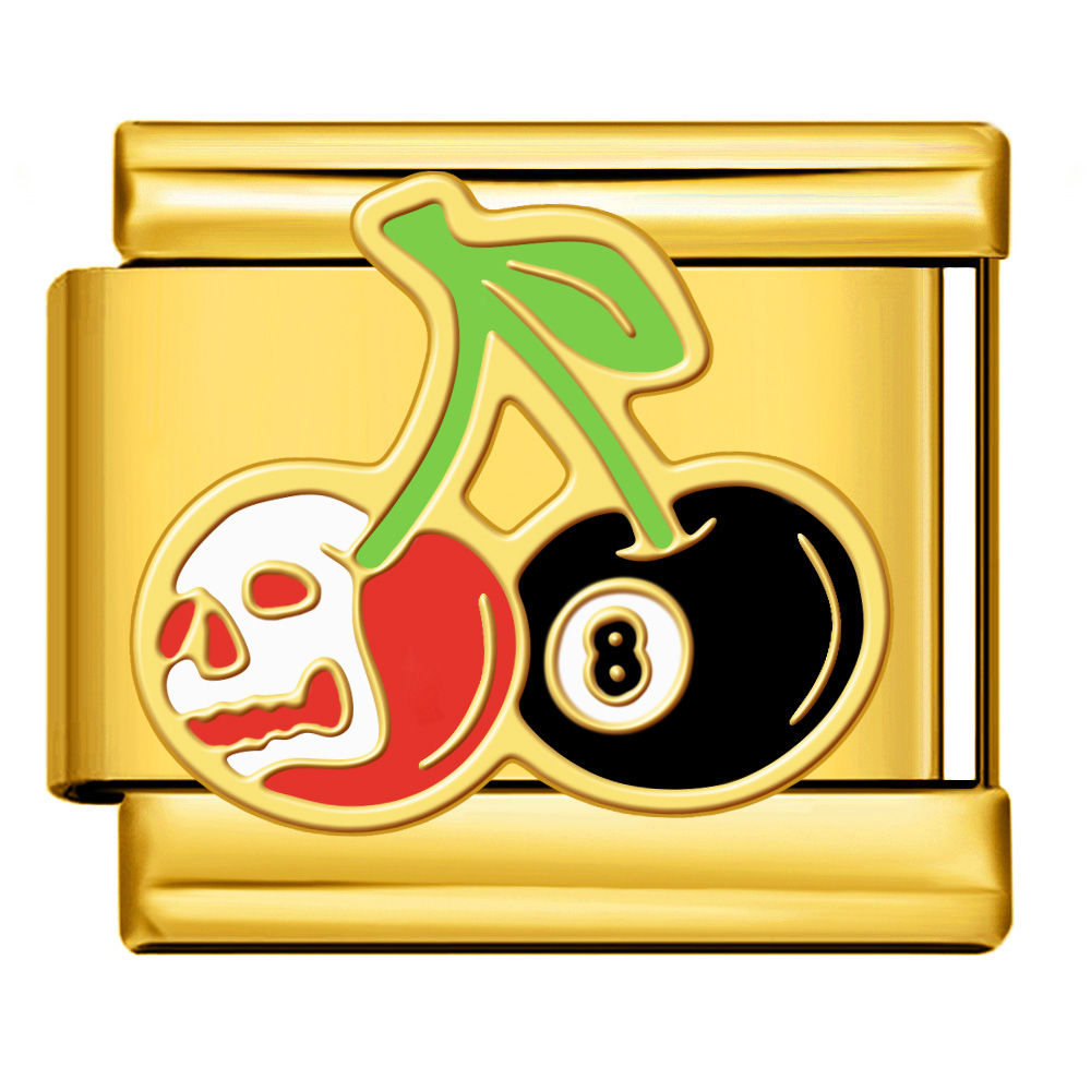 Cherries & 8 & skull - ICJ1795-2