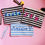 Thumbnail: Personalised stripe pouch - blue 