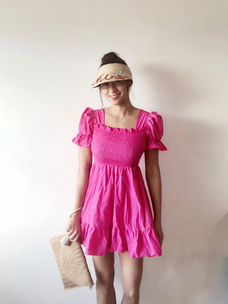 Thumbnail: {Visor} Personalised straw visor - beige 