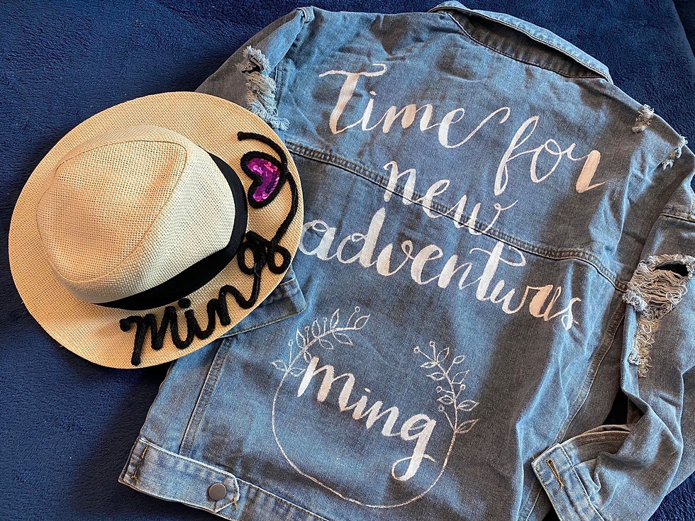 Thumbnail: 👰🏻🤵🏻 {Mr&Mrs} Just Married Personalised Denim Jacket