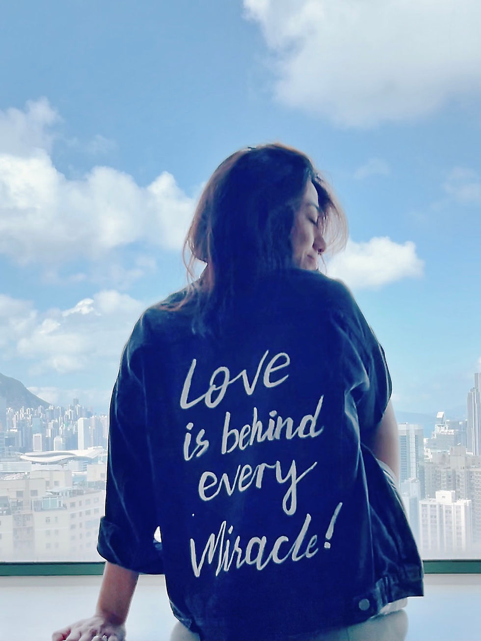 Thumbnail: {His/Her} Personalised black denim jacket 