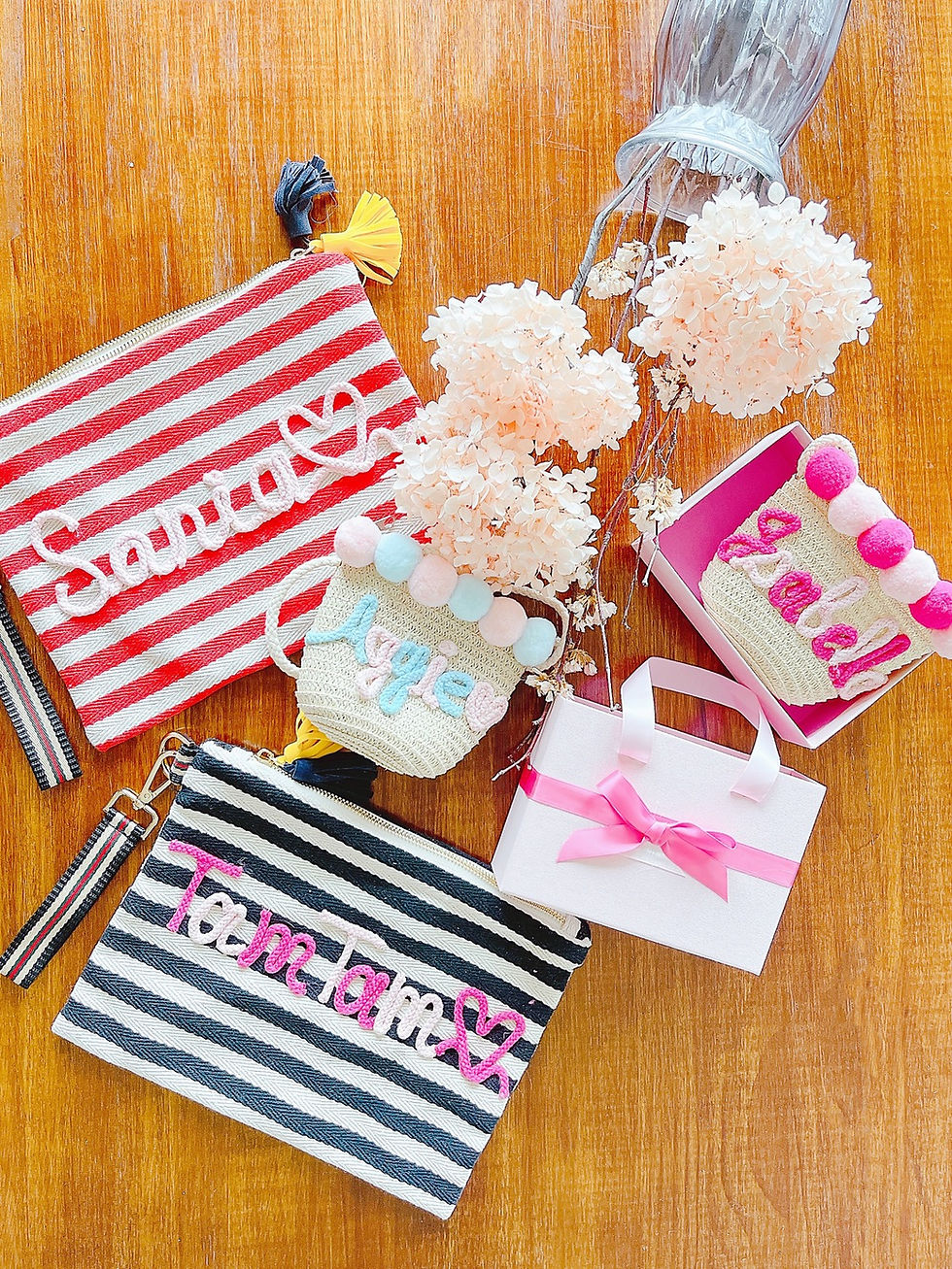 Thumbnail: 👧🏻{kids} Personalised straw purse  