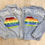 Thumbnail: ｛Hers} Girl Gang Rainbow + Name Personalised Denim Jacket 