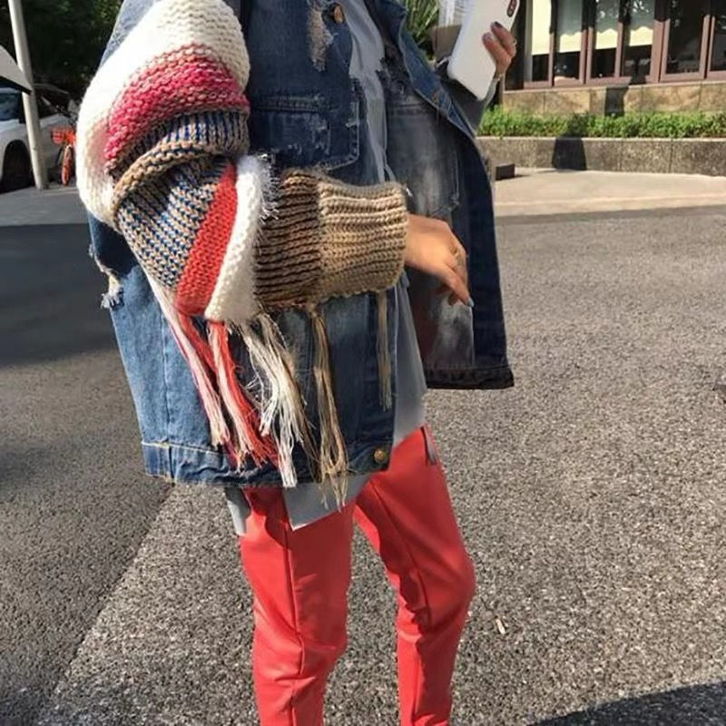 Thumbnail: {Hers} Personal Paint Strips Denim Jacket 