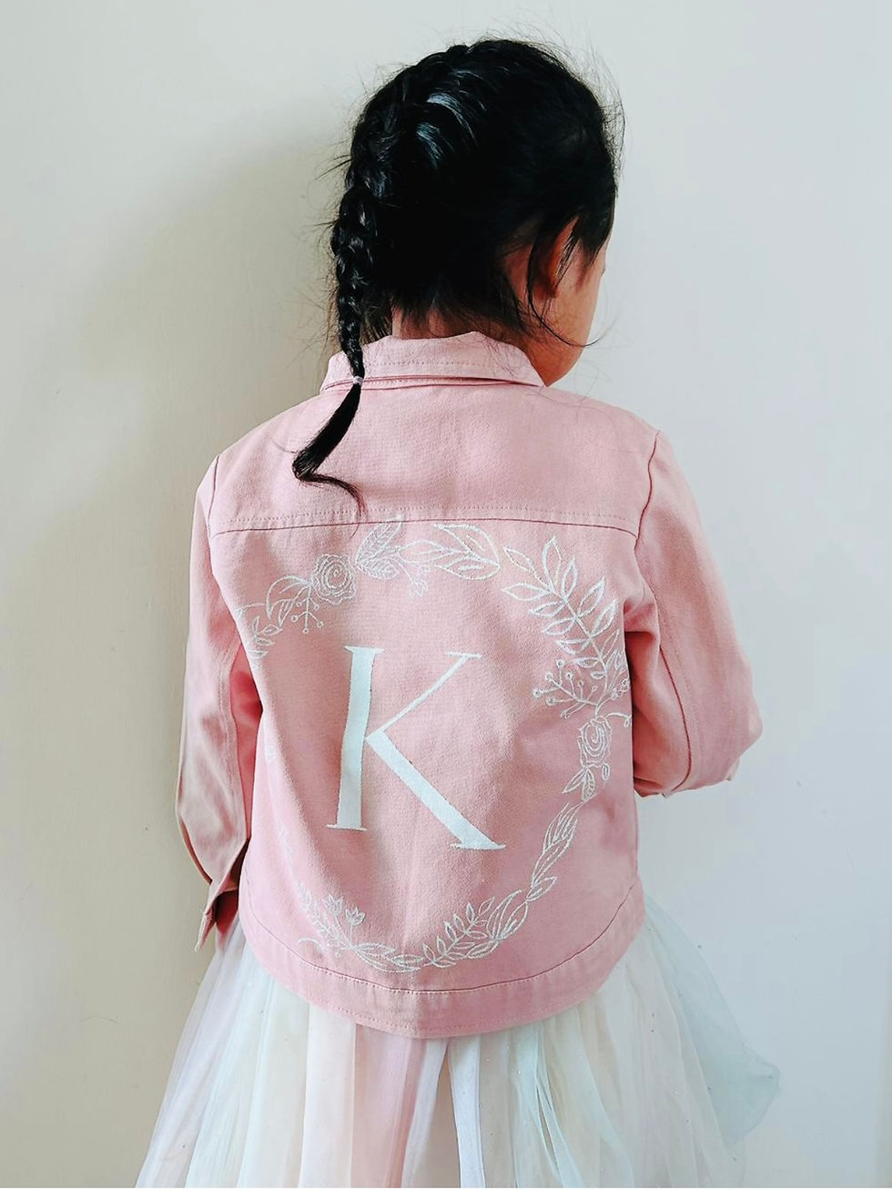 Thumbnail: 👧🏻{Kids} Pink Personalized Twill Jacket