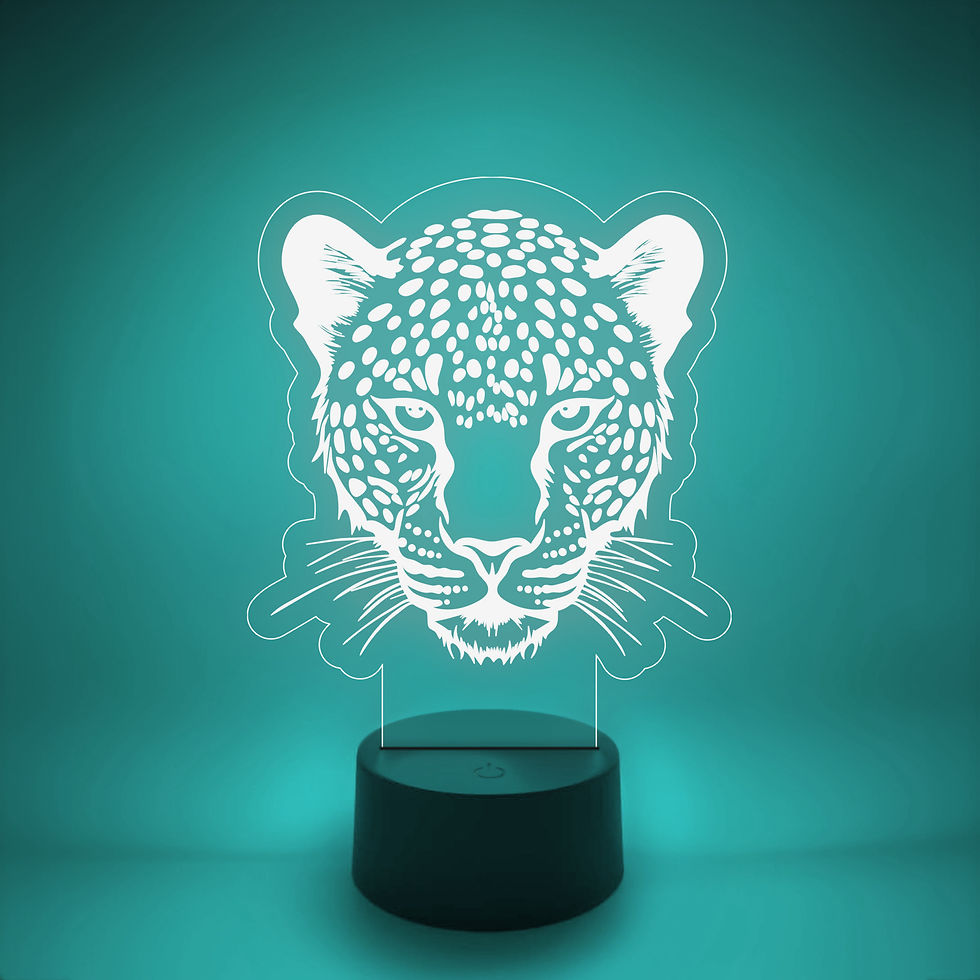 Thumbnail: Leopard LED Lamp – Wild Jungle Cat Acrylic Light for Safari-Themed Decor