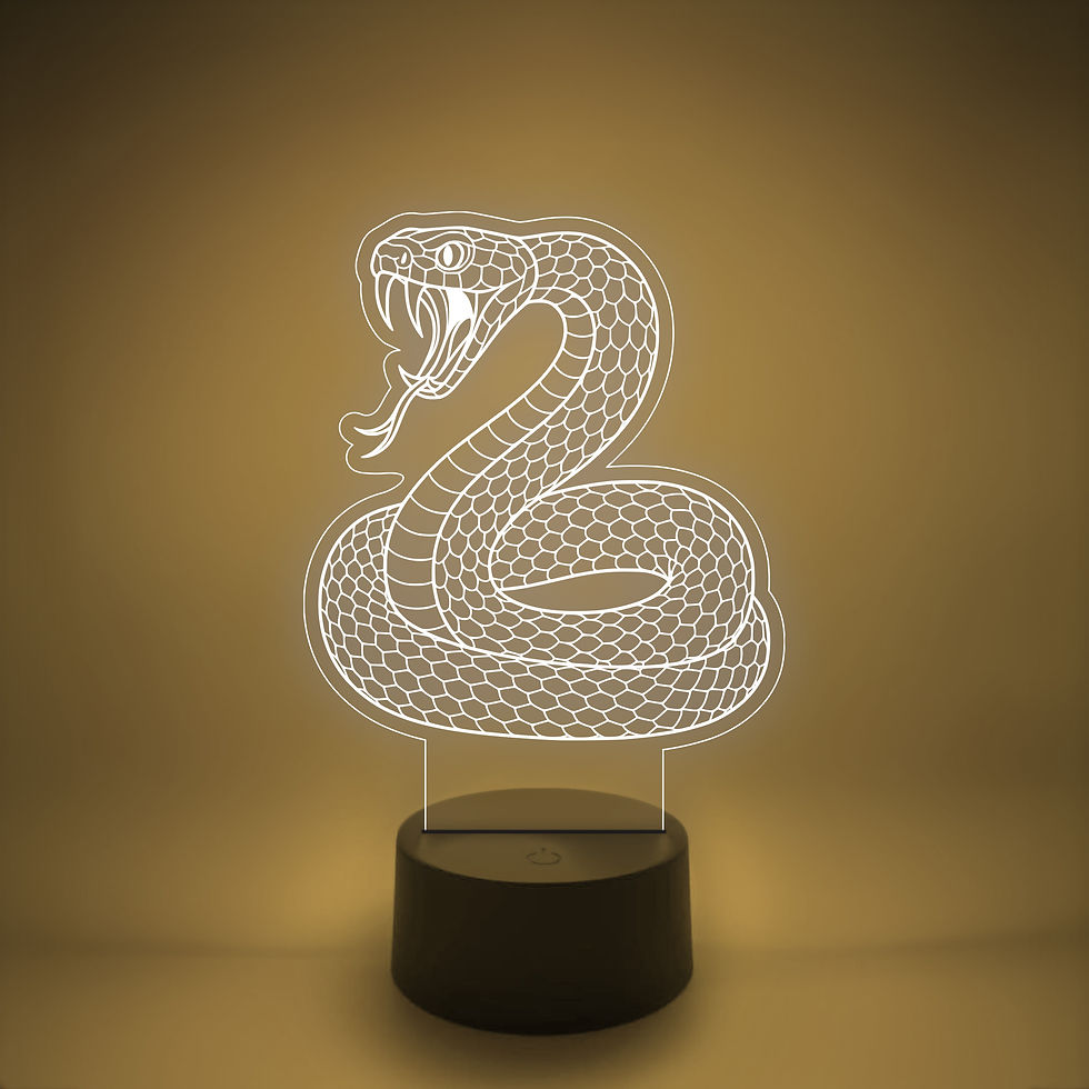 Thumbnail: Coiled Snake LED Lamp | A Striking RGB Glow for Reptile Rooms & Gothic Decor