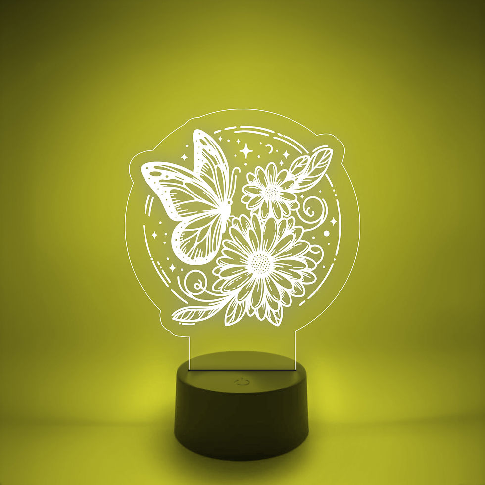 Thumbnail: Butterfly and Flowers LED Lamp | A Whimsical Nature-Inspired Glow for Peaceful S