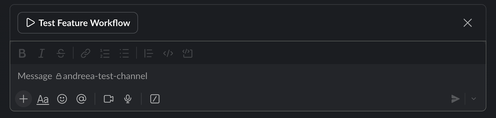 Test feature Workflow