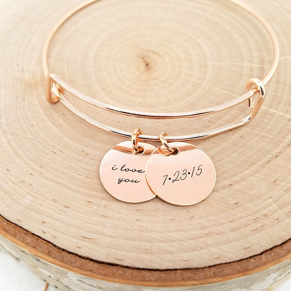 Thumbnail: Personalized Anniversary Disc Bracelet