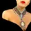 Thumbnail: Stonefans Exaggerated Necklace Earrings Set Wholesale
