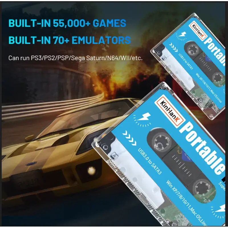 Thumbnail: 500GB Batocera Internal 55000 Plug-and-play External Mechanical Mobile Game Hard