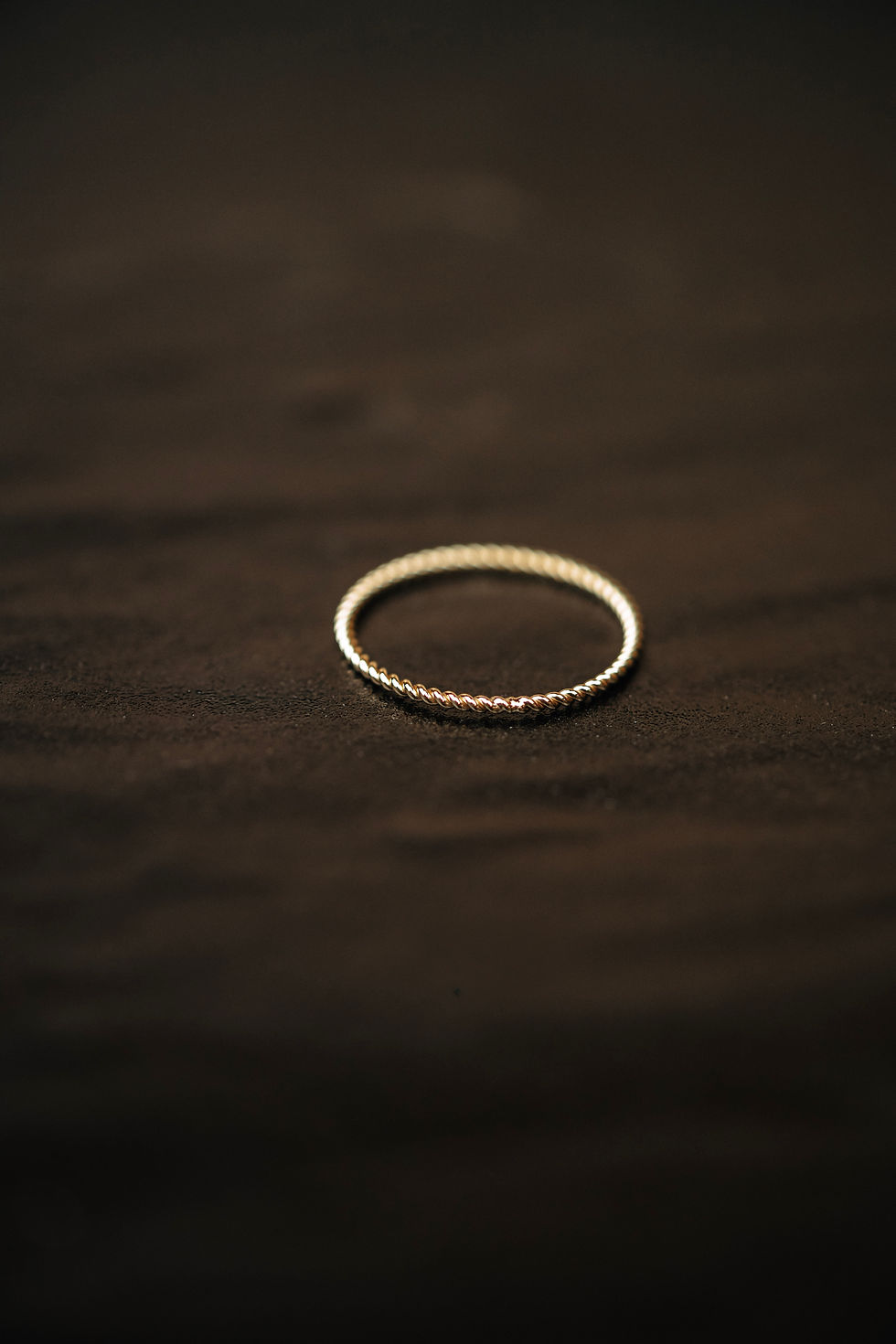 Gold filled rope stacking ring by Forever Link
