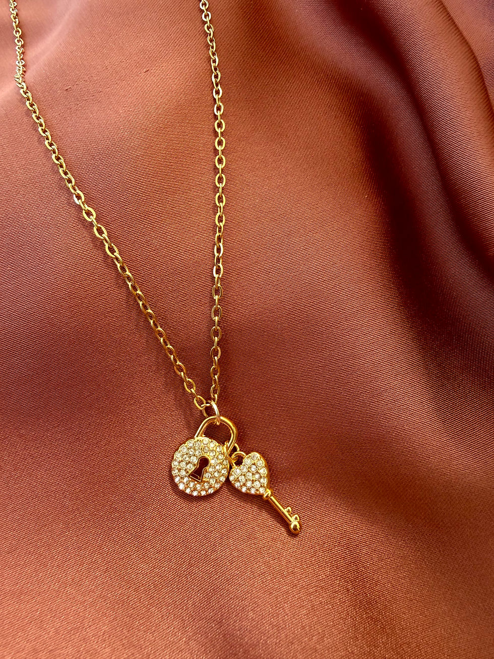 Thumbnail: Lock & Key Charm Necklace
