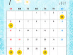 7月の予定表
