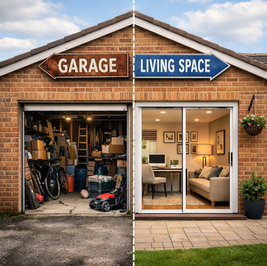 Garage conversion adding value to a home