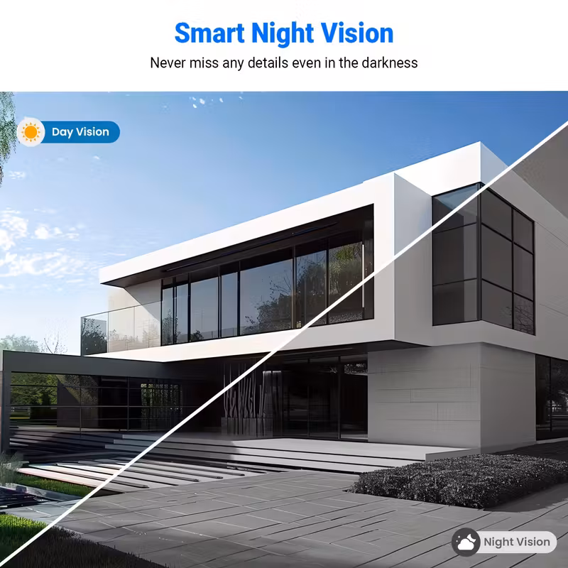 a luxury home with a smart door bell having been installed by an engineer from Trueserve