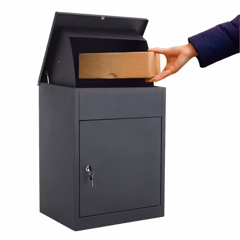 person placing parcel in parcel box