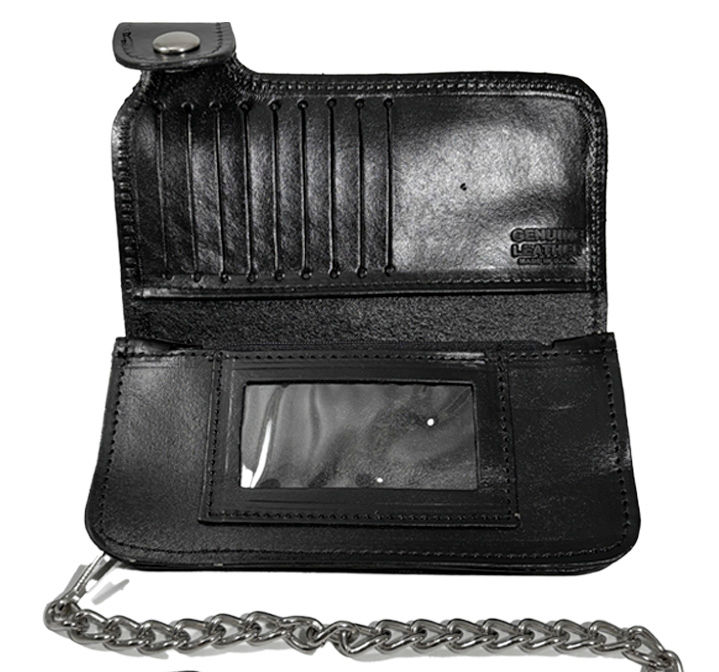 Thumbnail: Large Black Lowco Wallet w/ side snap