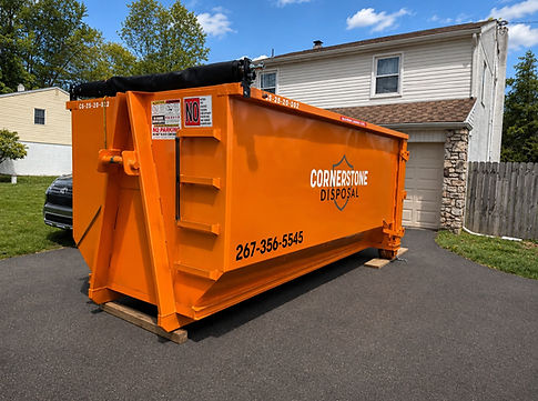 20 yard dumpster residental driveway _ed