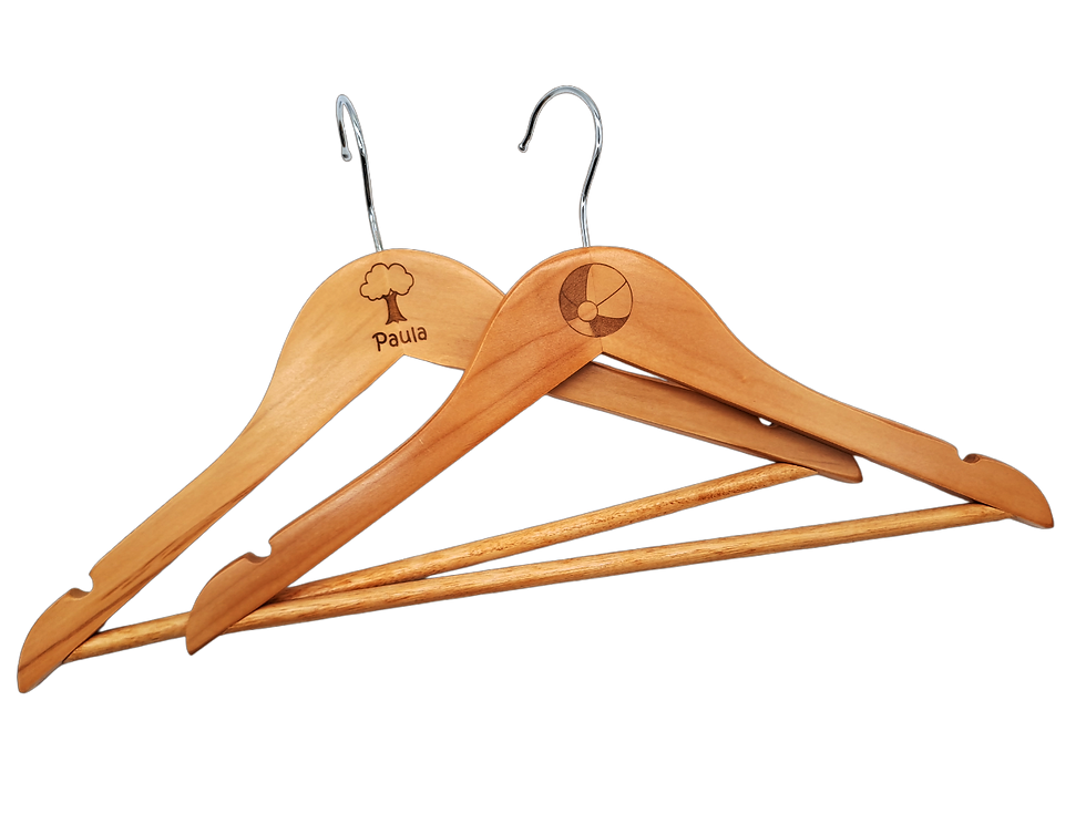 Miniaturbild: Kleiderbügel mit individueller Symbol-Gravur | 15 Stück