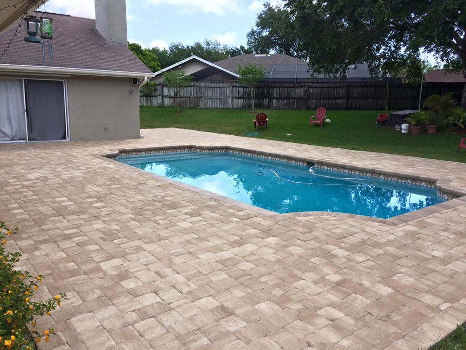 Custom Paver Pool Deck