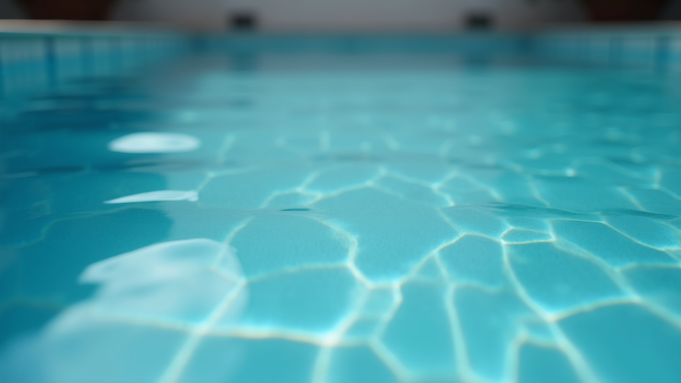 Close-up view of pool water surface with small ripples