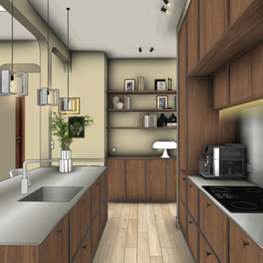 Rénovation intérieur d’un appartement haussmannien à Lyon pour une famille — création d’une suite parentale, deuxième salle de bain, optimisation des rangements, ouverture de la pièce de vie, et conservation des éléments d’origine (parquet, moulures, cheminées). - conception / suivi de chantier - Tifanie Gimaret Architecte d'intérieur - Lyon / Rhône - Ain