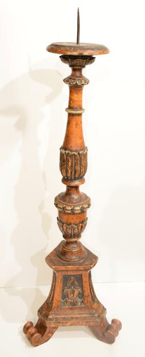 Miniatura: Grande candelabro in legno di tiglio fine '700