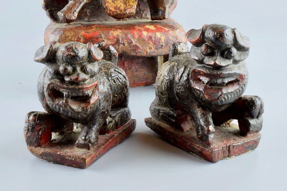Miniatura: Buddha con coppia di cani di fo