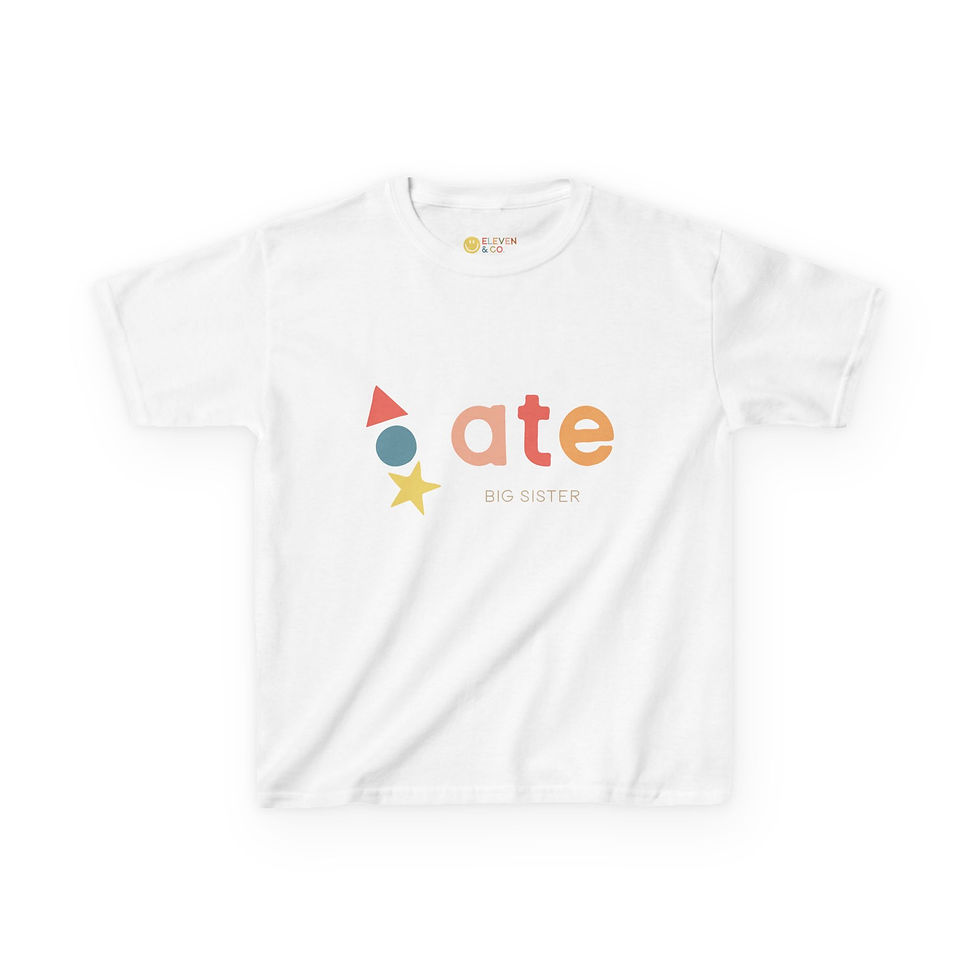 Thumbnail: ATE aka Big Sister Kids Heavy Cotton™ Tee - Cute Family Shirt & Adorable Design!